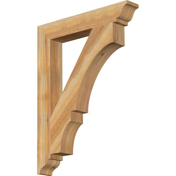 Ekena Millwork Balboa Traditional Rough Sawn Bracket, Western Red Cedar, 4"W x 26"D x 34"H BKT04X26X34BOA01RWR - main